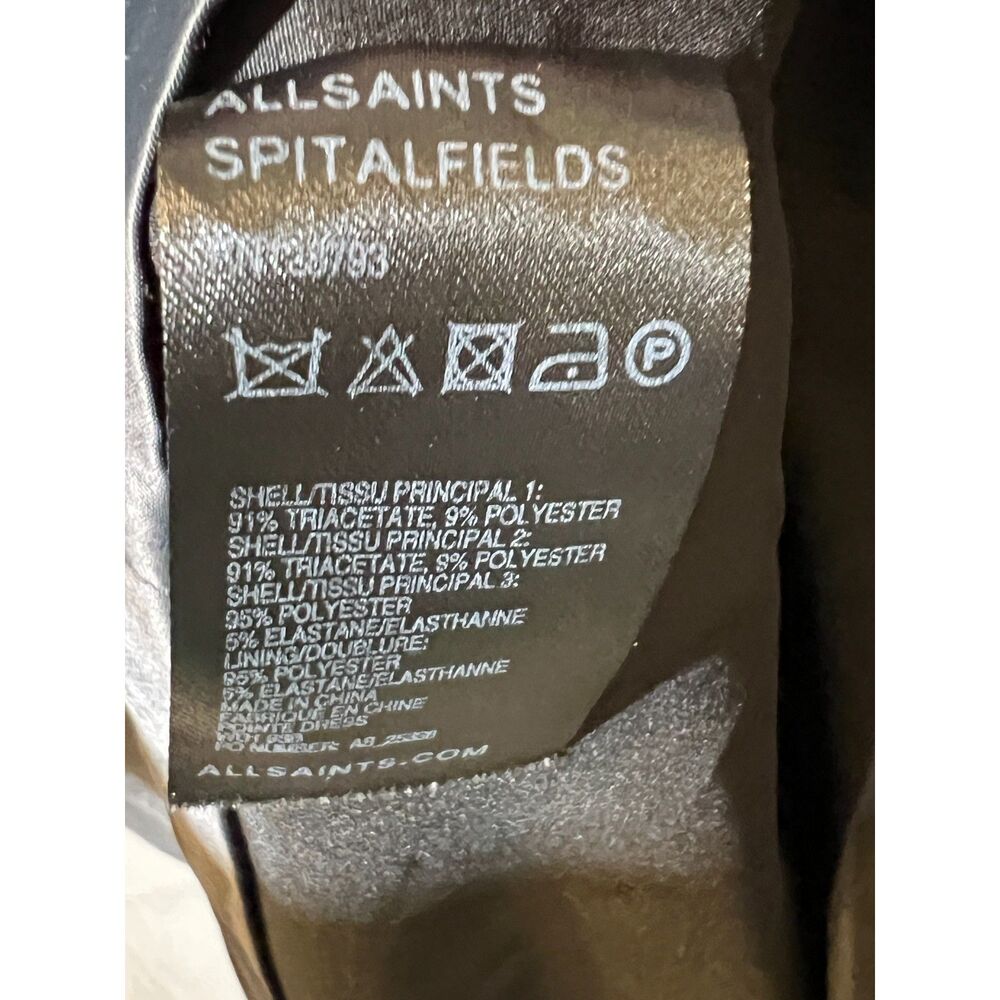 All Saints Bodycon Spitalfields Bodycon Silky Japanese Cloth (8) - Picture 10 of 13